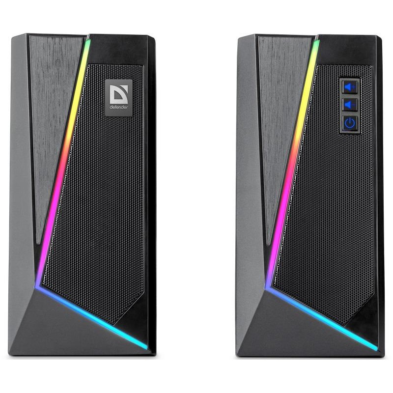 Głośniki Defender SOLAR 3 2.0 10W Bluetooth USB podświetlenie RGB