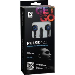 Słuchawki z mikrofonem Defender PULSE 420 douszne 4-pin czarno-niebieskie