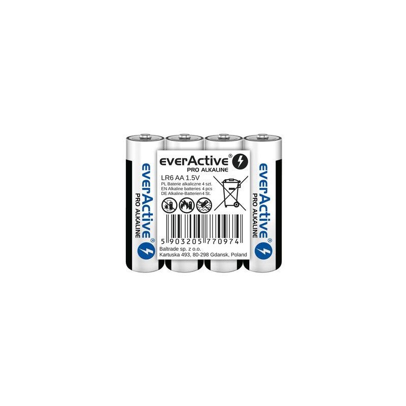 Baterie alkaliczne AA/LR6 everActive Pro Alkaline 4 sztuki