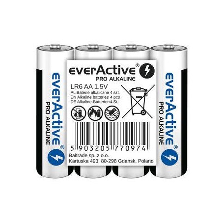 Baterie alkaliczne AA/LR6 everActive Pro Alkaline 4 sztuki