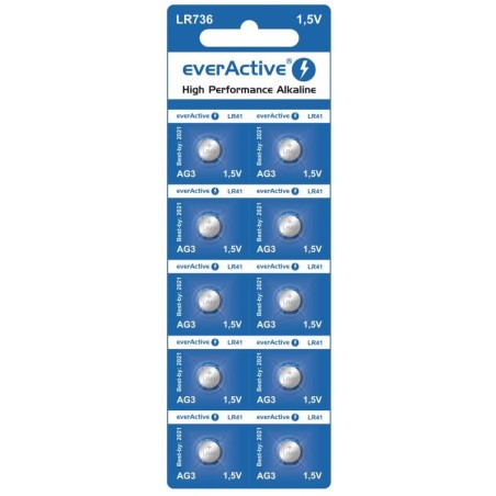 Baterie alkaliczne mini everActive G3 LR736 LR41 10 sztuk
