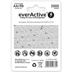 Akumulatorki AA/R6 everActive Silver Line 2000 mAh 4 sztuki