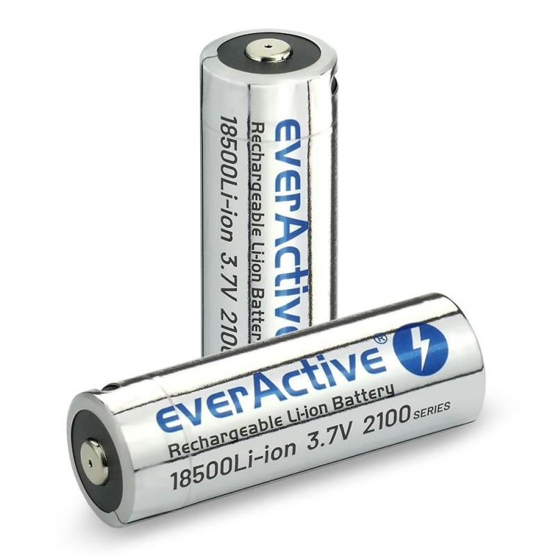 Akumulator 18500 everActive 3,7V Li-ion 2100mAh USB-C z zabezpieczeniem BOX