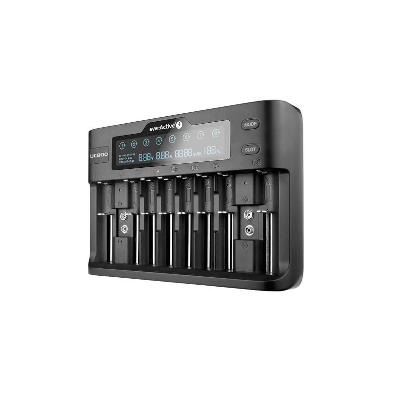 Ładowarka do akumulatorków cylindrycznych Li-ion oraz Ni-MH everActive UC-800