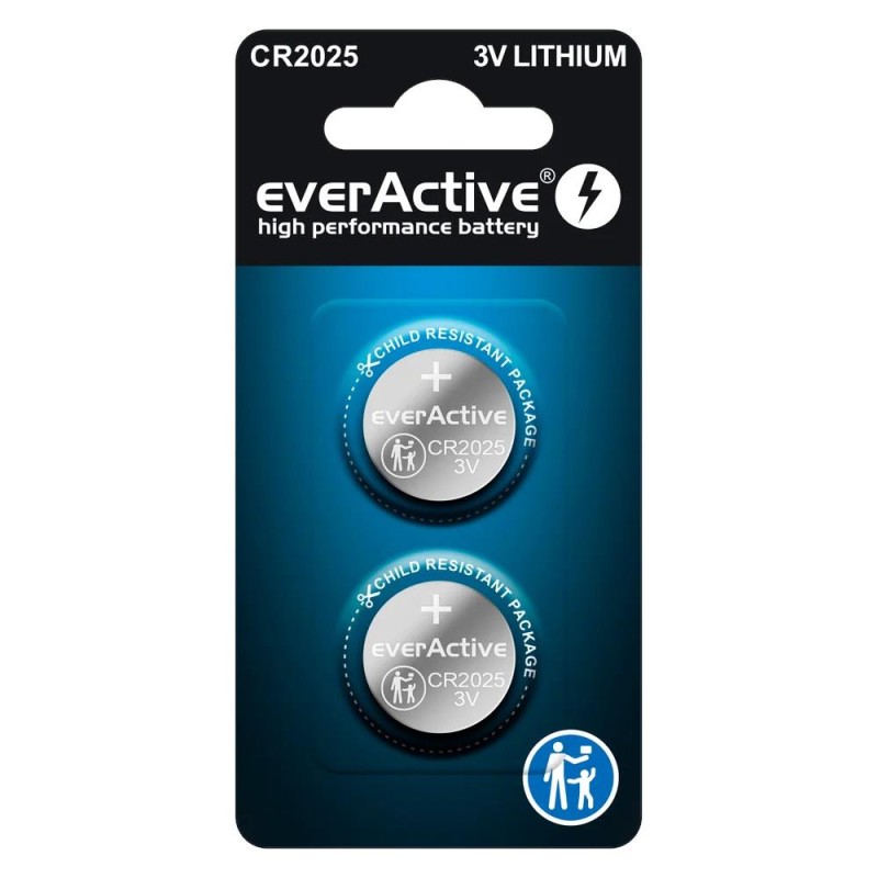 Baterie litowe CR2025 everActive blister 2szt.
