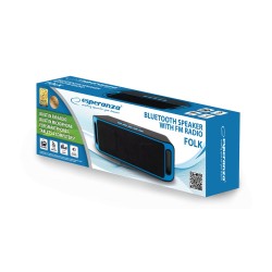 Głośnik Bluetooth Esperanza FM Folk EP126KB czarno niebieski