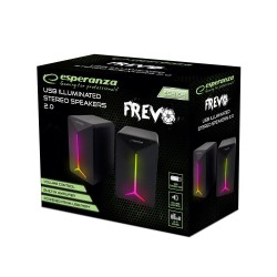 Głośniki 2.0 Esperanza USB LED Rainbow Frevo EGS105