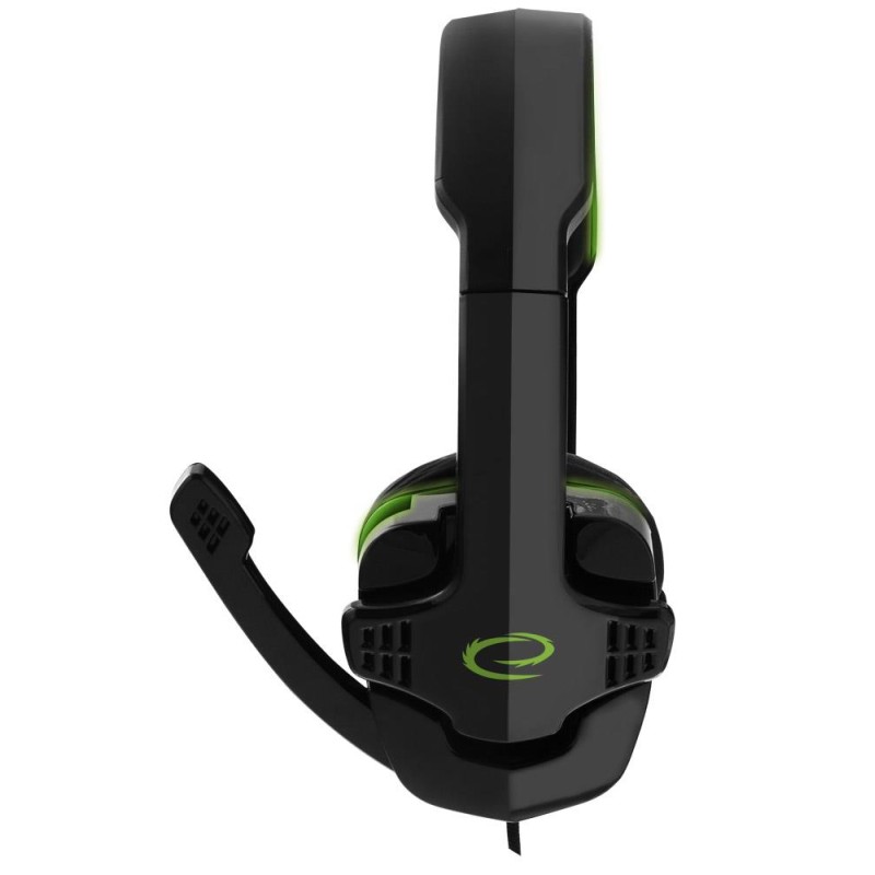 Słuchawki z mikrofonem Esperanza "Raven" Gaming zielone