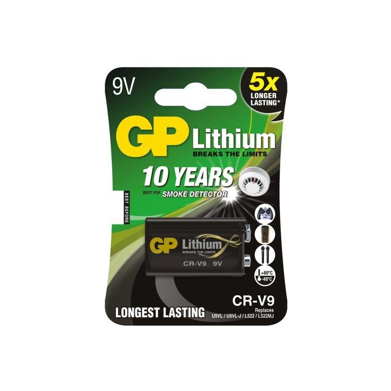 Bateria litowa GP Lithium 9V CR-V9 / L522 / LA522 / 6f22