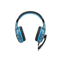 Słuchawki z mikrofonem Fury Hellcat LED Gaming czarno-niebieskie