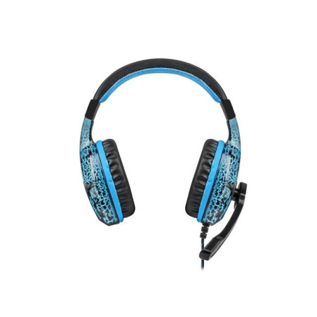Słuchawki z mikrofonem Fury Hellcat LED Gaming czarno-niebieskie