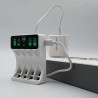 Ładowarka Qoltec do akumulatorków Ni-MH typu R03 AAA R6 AA | LCD | Kabel USB-C | Biała