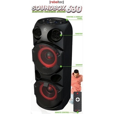 Głośnik Bluetooth TWS/FM/USB Rebeltec SoundBox 630