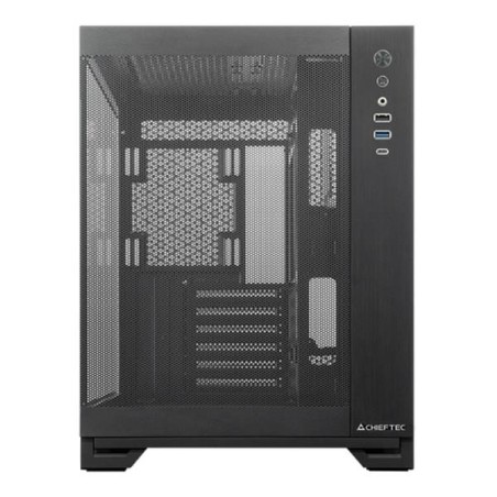 Obudowa Chieftec VISIO AIR Fanless GM-30B-M-FL-OP ATX z oknem bez zasilacza czarna