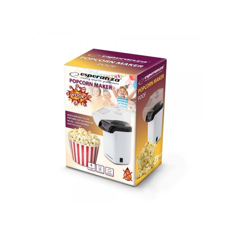 Maszynka do popcornu Esperanza Poof EKP005W biała