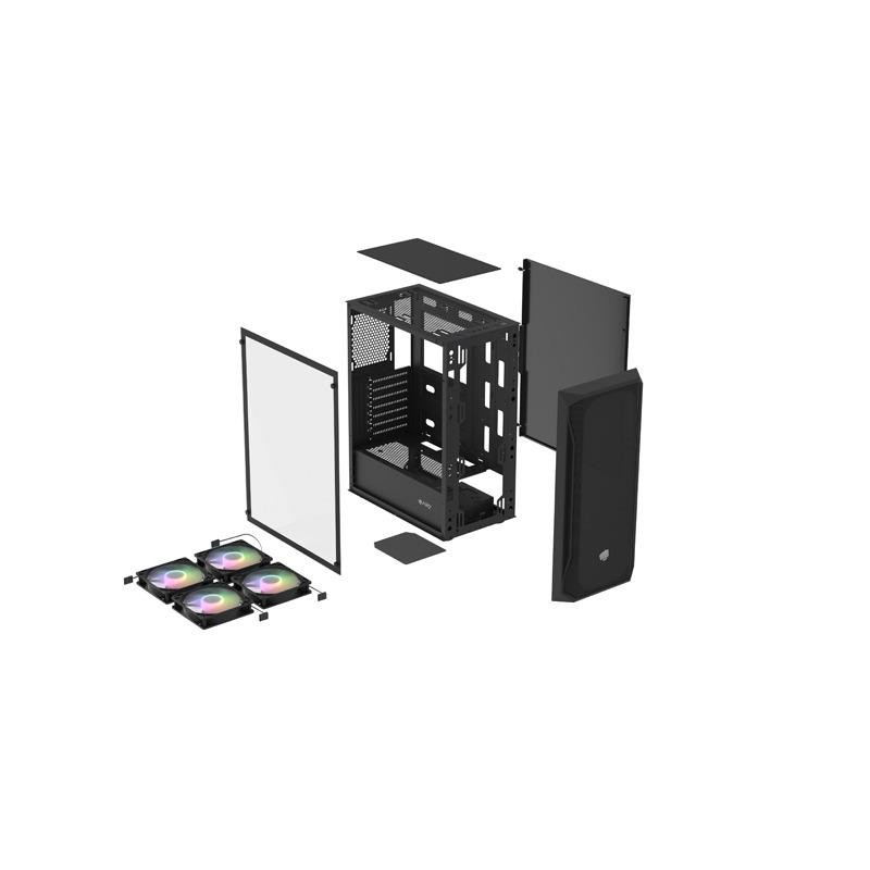 Obudowa Fury SHOBO SH4F RGB ATX Midi Tower z oknem czarna