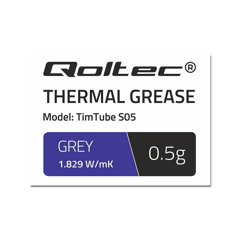 Pasta termoprzewodząca Qoltec TimTube S05 | 1.829 W/m-K | 0.5g | Szara