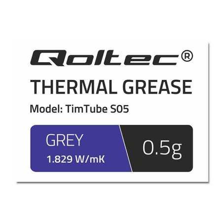 Pasta termoprzewodząca Qoltec TimTube S05 | 1.829 W/m-K | 0.5g | Szara