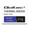 Pasta termoprzewodząca Qoltec 3.17 W/m-K| 0.5g | Srebrna