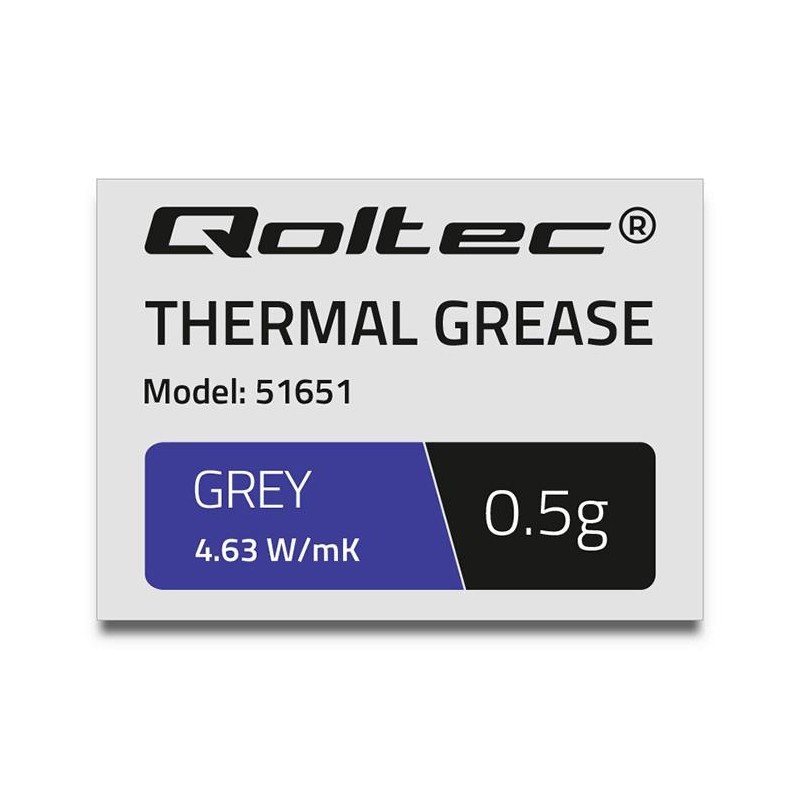 Pasta termoprzewodząca Qoltec 4.63W/m-K | 0.5g | Szara