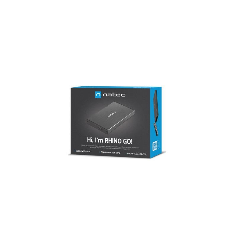 Obudowa na dysk HDD/SSD Natec RHINO Go USB 3.0 2,5" SATA czarna