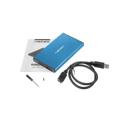 Obudowa na dysk HDD/SSD Natec RHINO Go USB 3.0 2,5" SATA niebieska