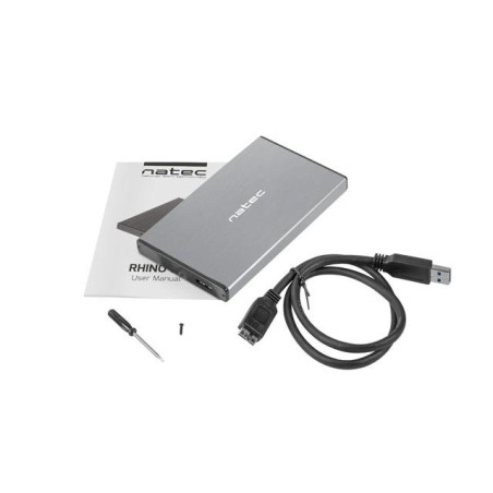 Obudowa na dysk HDD/SSD Natec RHINO Go USB 3.0 2,5" SATA szara