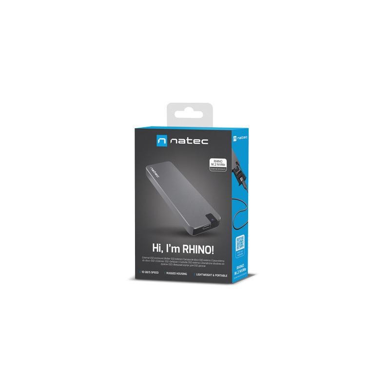 Obudowa na dysk SSD Natec Rhino M.2 NVME USB-C 3.1 Gen 2 Aluminium