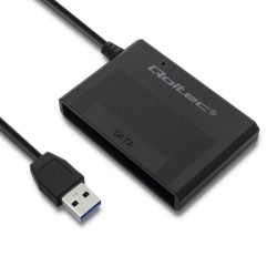 Obudowa Qoltec na dysk HDD/SSD 2.5" SATA3 | USB 3.0 | Czarna