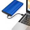 Obudowa Qoltec na dysk HDD/SSD 2.5" SATA3 | USB 3.0 | Niebieska