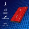 Obudowa Qoltec na dysk HDD/SSD 2.5" SATA3 | USB 3.0 | Czerwona