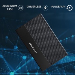 Obudowa/kieszeń Qoltec na dysk SSD HDD 2.5" | SATA | USB 3.0 | Super speed 5Gb/s | 2TB | Czarny