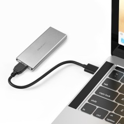 Obudowa/kieszeń Qoltec na dysk M.2 SSD | SATA | NGFF | USB 3.0 | Super speed 5Gb/s | 2TB | Srebrny