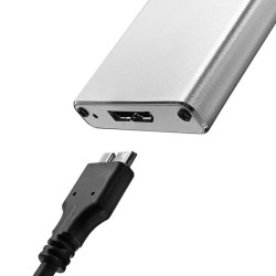 Obudowa/kieszeń Qoltec na dysk M.2 SSD | SATA | NGFF | USB 3.0 | Super speed 5Gb/s | 2TB | Srebrny