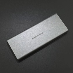 Obudowa/kieszeń Qoltec na dysk M.2 SSD | SATA | NGFF | USB 3.0 | Super speed 5Gb/s | 2TB | Srebrny