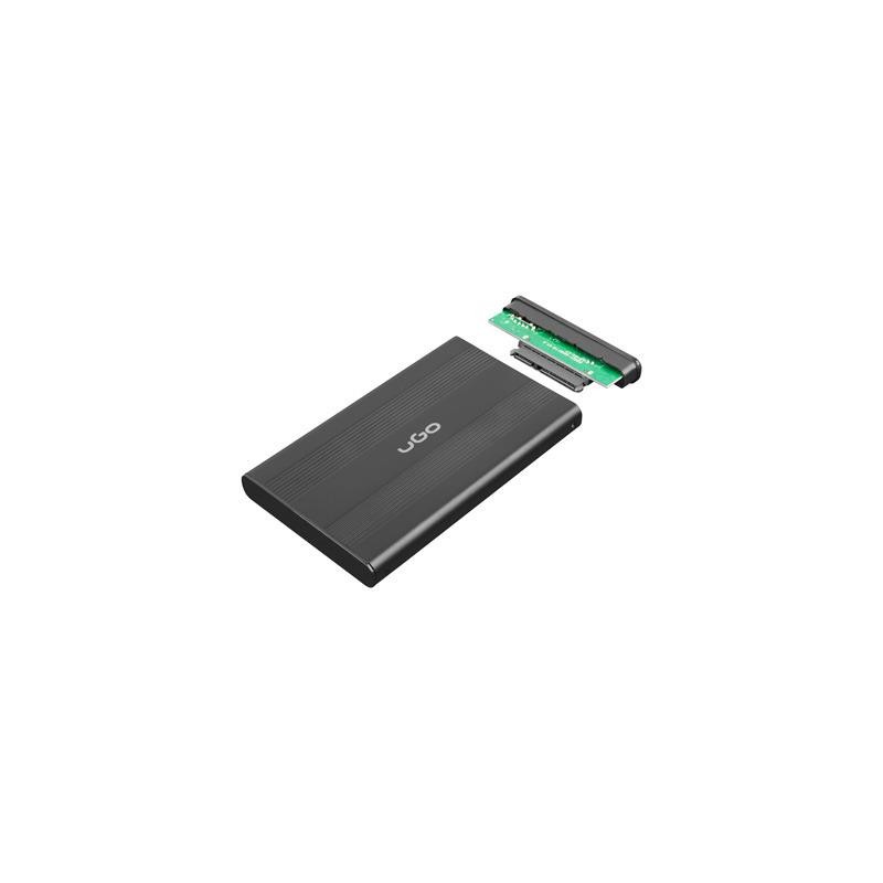 Obudowa na dysk HDD/SSD UGO UKZ-1003 USB 2.0 SATA 2,5" aluminium