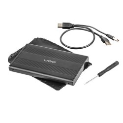 Obudowa na dysk HDD/SSD UGO UKZ-1003 USB 2.0 SATA 2,5" aluminium