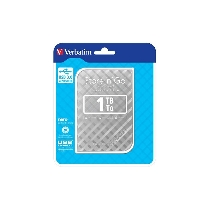 Dysk zewnętrzny Verbatim 1TB Store 'n' Go 2.5" srebrny USB