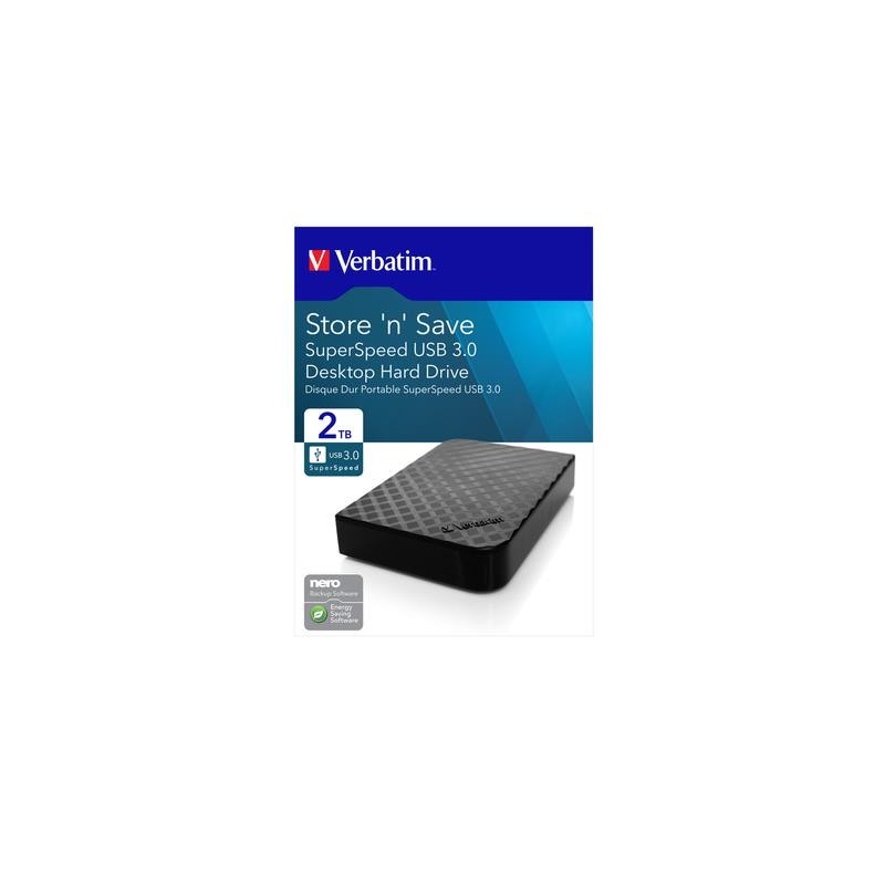 Dysk zewnętrzny Verbatim 2TB 3.5" Store 'n' Save 2Gen czarny USB 3.0