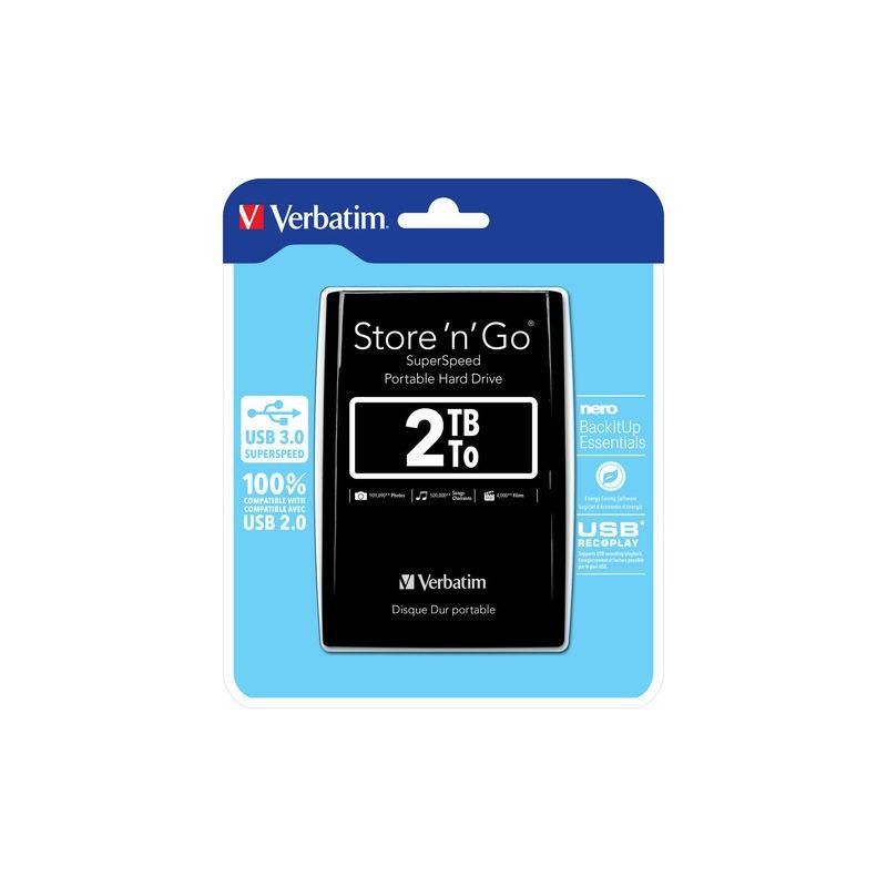 Dysk zewnętrzny Verbatim 2TB Store 'n' Go 2.5" 5400 USB 3.0 czarny