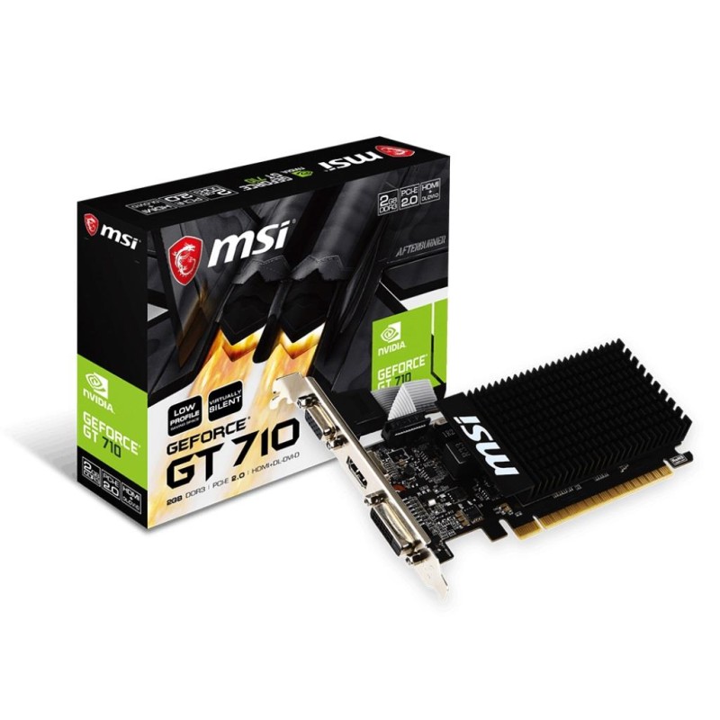 Karta VGA MSI GT 710 2GD3H LP 2GB DDR3 64bit VGA+DVI+HDMI PCIe2.0 LP