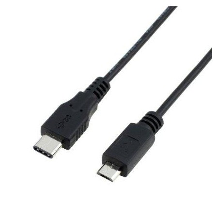 Kabel USB 2.0 Akyga AK-USB-16 micro USB B(M) - USB C(M) 1.0m czarny