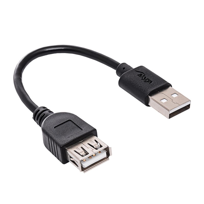 Przedłużacz USB 2.0 Akyga AK-USB-23 USB A(M) - A(F) 0,15m czarny
