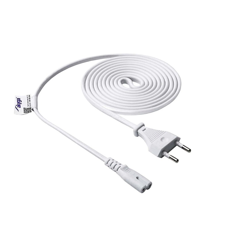 Kabel zasilający Akyga AK-RD-06A ósemka CCA CEE 7/16 / IEC C7 1,5 m biały