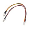 Kabel adapter Akyga AK-CA-52 3-pin (F) - 2x 3-pin (M) 0,15m