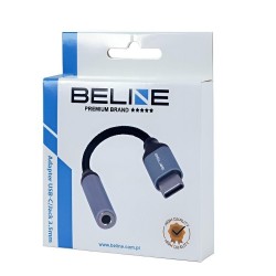Kabel adapter Beline USB-C/Jack 3,5mm DAC czarny