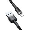 Kabel przewód USB - Lightning / iPhone 0,5m Baseus Cafule CALKLF-AG1 z obsługą szybkiego ładowania 2.4A