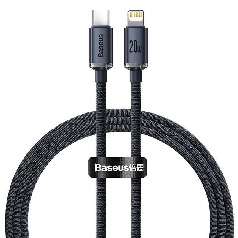 Kabel przewód USB-C / Typ-C - Lightning / iPhone 1,2m Baseus Crystal CAJY000201 z obsługą szybkiego ładowania 20W PD