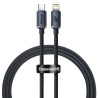 Kabel przewód USB-C / Typ-C - Lightning / iPhone 1,2m Baseus Crystal CAJY000201 z obsługą szybkiego ładowania 20W PD