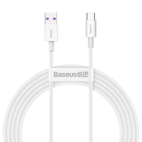 Kabel przewód USB - USB-C / Typ-C Baseus Superior CATYS-A02 z obsługą szybkiego ładowania 66W 2m biały